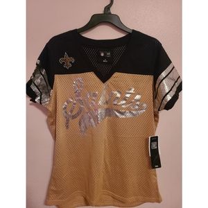 New Orleans Saints Mesh Women's Jersey Shirt Size Large